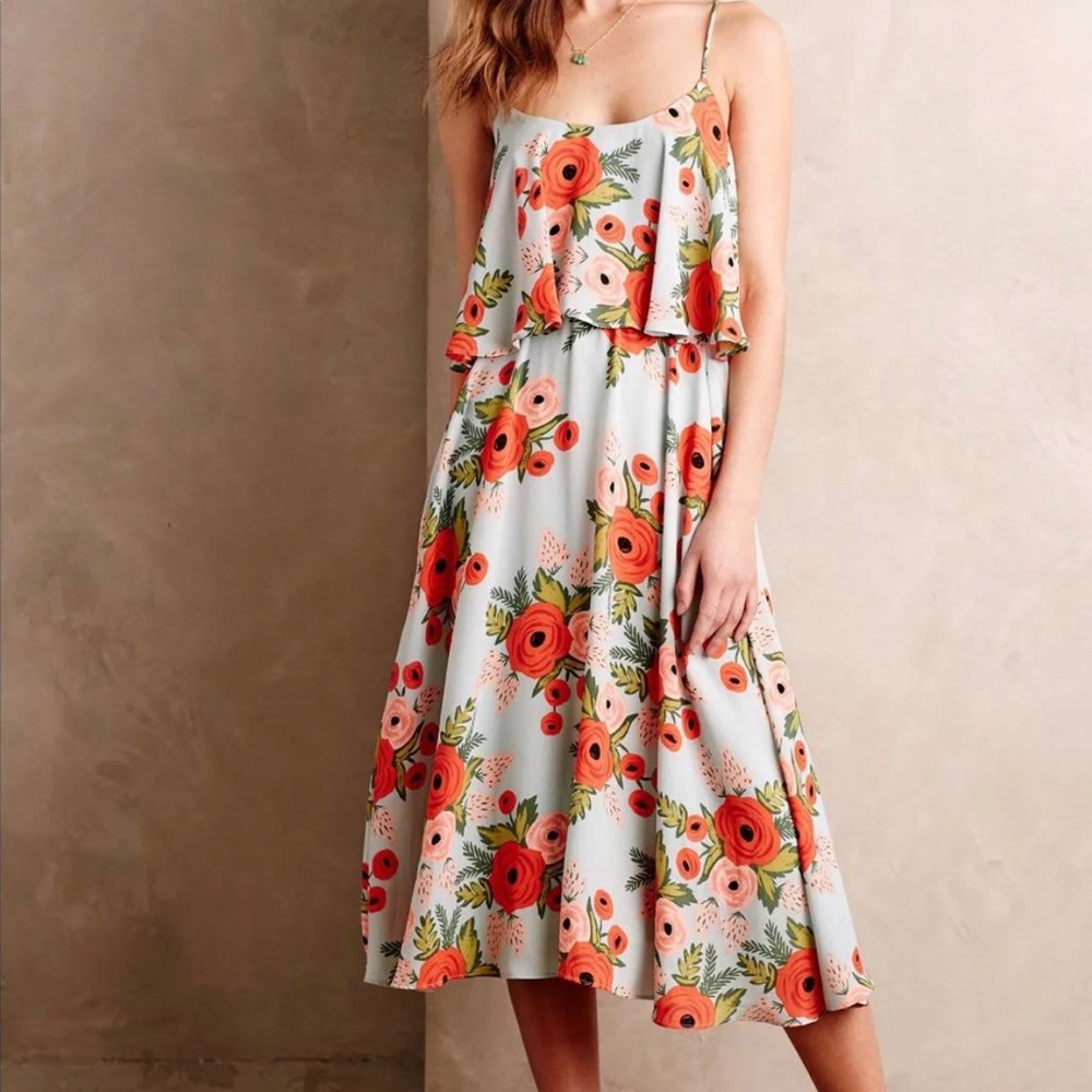 *RARE* Paper Crown + Rifle Paper Co for Anthropologie summer dress